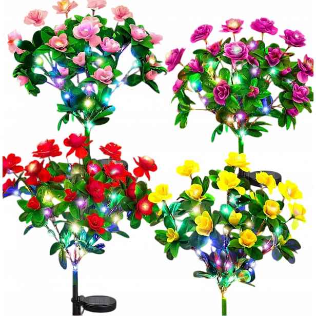 4x Zahradní Solární Lampa Led Zapichovací Květinová Solární Lampa Zahradní Květiny