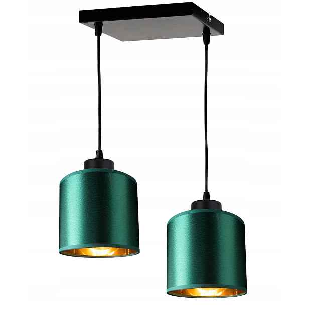Závěsná Lampa Zwis stropní lustr Abażur zlatý