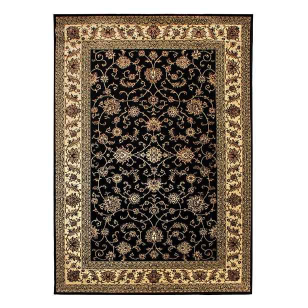AKCE: 160x230 cm Kusový koberec Marrakesh 210 black, černá, kancelář, Ayyildiz