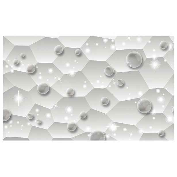 Fototapeta Sféry a Hexagony Abstrakce Šedá Lesklá 300x210 lepidlo