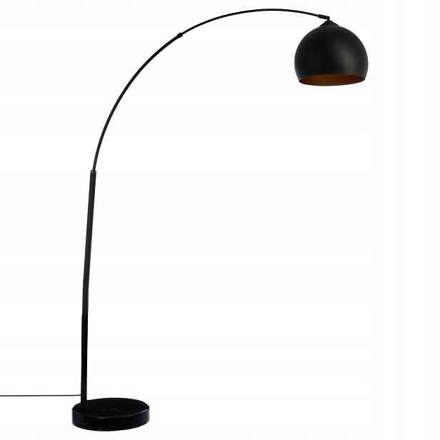 Stojací stojací lampa černá oblouková moderní do obývacího pokoje 177 cm