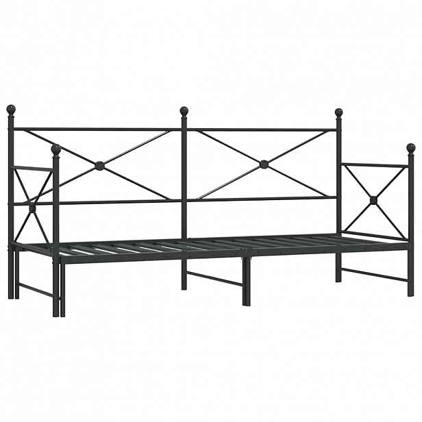 vidaXL Lehátko bez matrace 90x200 cm černé ocelové