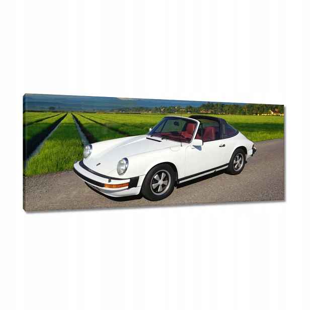 Obrazy 100x40 Bílé Porsche