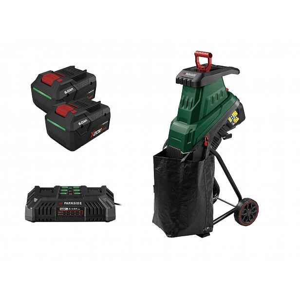 Parkside® Aku nožový drtič Pamh 40 A1, 2x Smart 8 Ah