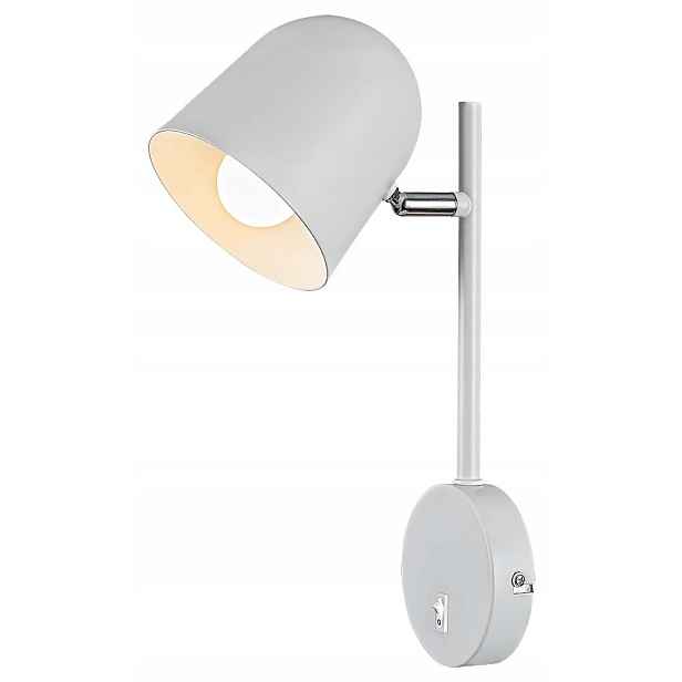 Nástěnná lampa s vypínačem a regulací E14 bílá matná Egon 5243 Rabalux