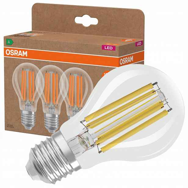 3x Led žárovka A60 E27 7.2W 1521lm 4000K Classic Energy Efficiency Osram