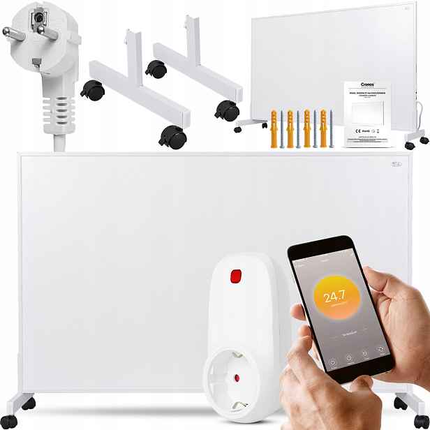 Elektrický Infračervený Ohřívač 800W Nožičky Termostat WiFi