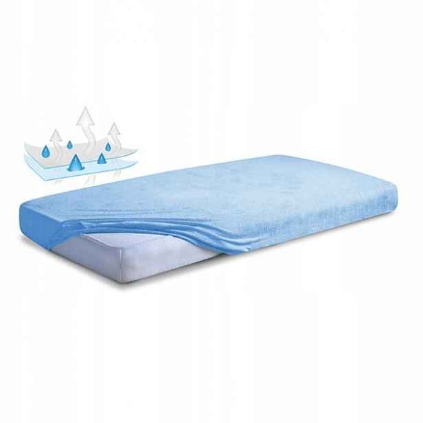 Hygienická podložka Nepropustné Prostěradlo 140x200x20 Froté Modrá