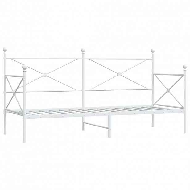 vidaXL Válenda bez matrace bílá 90x200 cm ocel