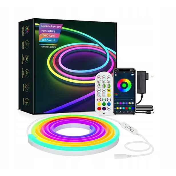 Led Páska 10M Neon 5050 Rgb Bluetooth Aplikace Dálkový Ovladač Pásek 120 Led/m