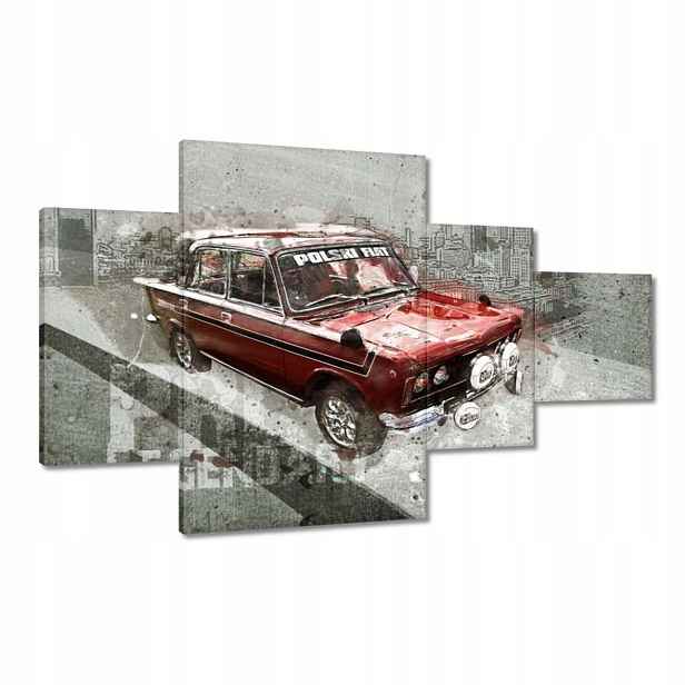 Obrazy 130x80 Červený Velký Fiat 125p
