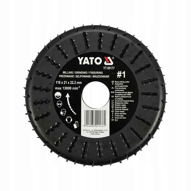 Frézovací Kotouč 118 MM Na Sádrové Dřevo Betonu 13000 Ot/min Yato
