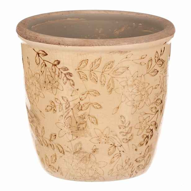 Obal keramický na květiny Flores retro, 14 x 13 cm, 14 cm