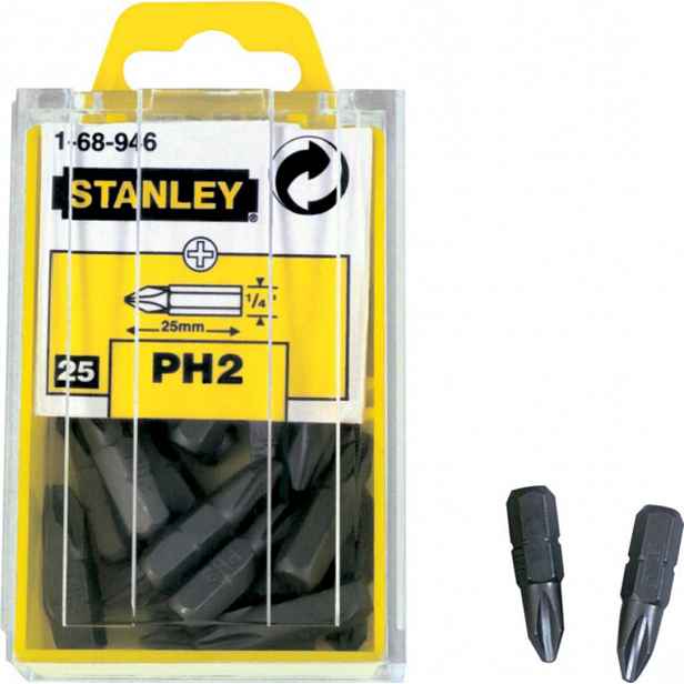 Stanley - Sada bitů PH2, 25 ks 1-68-946