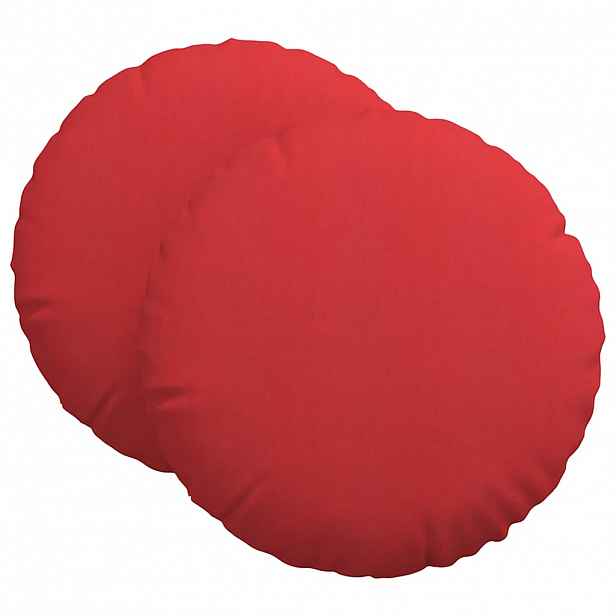 vidaXL Polštáře na sedadla 2 ks Textil Červená Ø60 x 21 cm