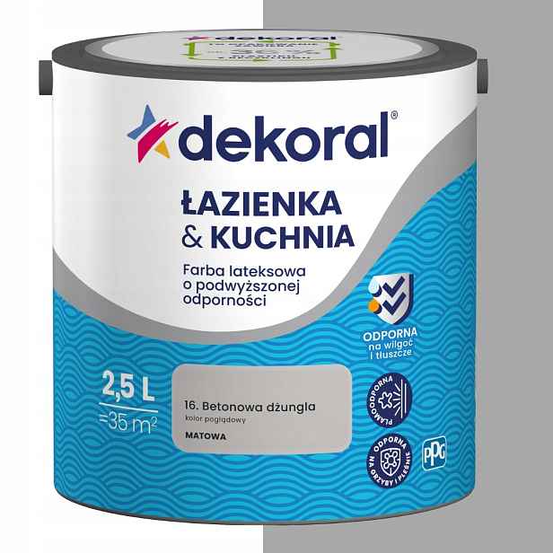 Dekoral Barva Koupelna & Kuchyň 2,5L Betonová Džungle