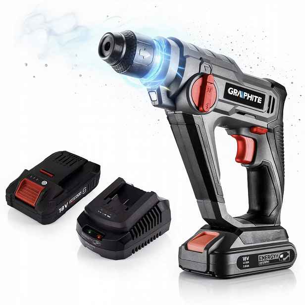Graphite Vrtačka Sds+ Energy+ 18V 8J 58G009 Akumulátor 4AH Napájecí Zdroj