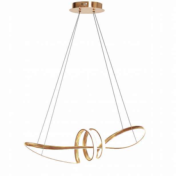 Závěsná lampa Toolight zlatá Led 69 cm, integrovaný zdroj světla