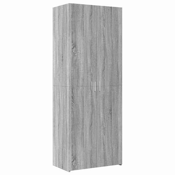 vidaXL Skříň highboard šedá sonoma 70 x 42,5 x 185 cm kompozitní dřevo