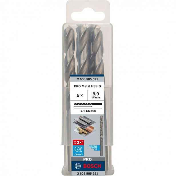 Bosch - Sada vrtáků do kovu, 9,9x133 mm, 5 ks 2608585521