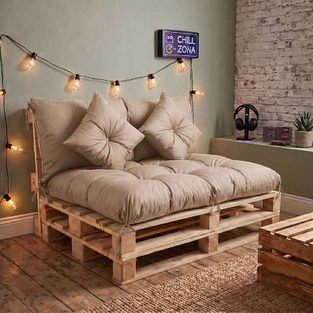 Interiérový polstr na palety CHILL ZONE 21 relax, gaming, mladé bydlení béžová Mybesthome