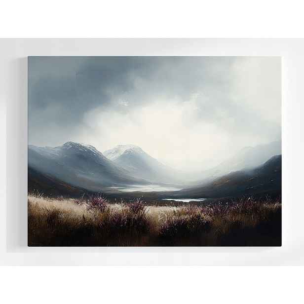 Plakát Krajina Skotsko Hory Údolí Glencoe Vřesy 100x75