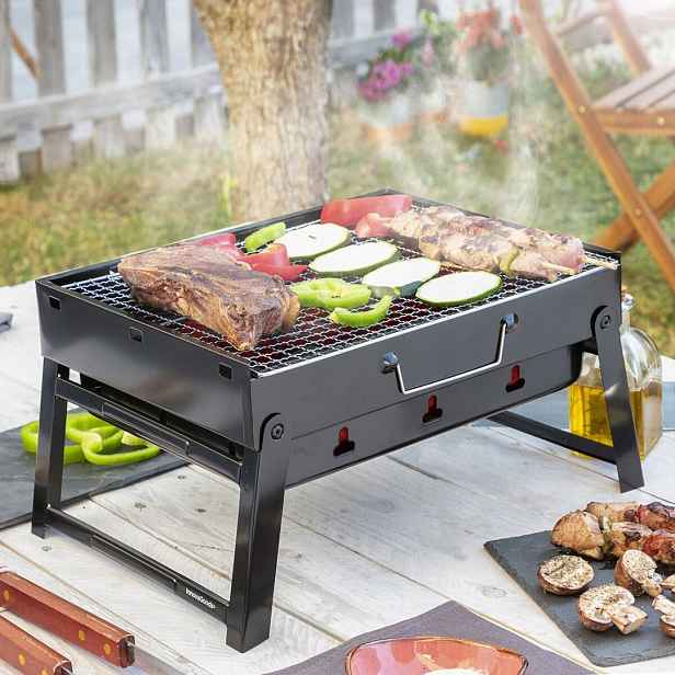 Skládací cestovní gril na dřevěné uhlí BearBQ InnovaGoods