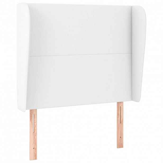 vidaXL Čelo postele typu ušák bílé 83 x 23 x 118/128 cm umělá kůže