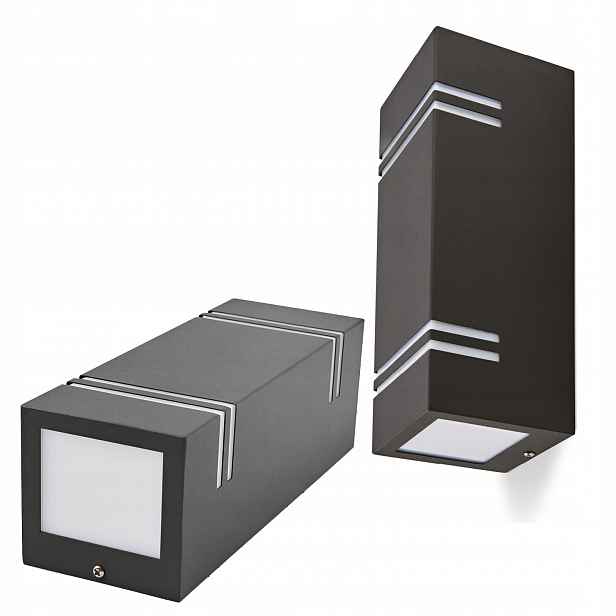 Zahradní lampa Fasádní venkovní nástěnné svítidlo 2x GU10 IP44 Černá