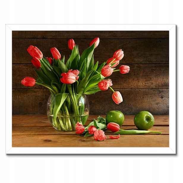 Plakáty v rámu 40x30 Červené tulipány