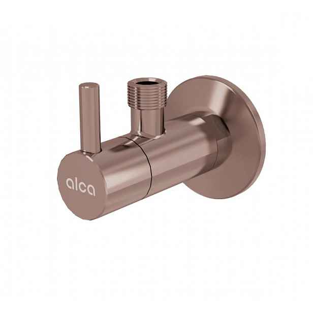 Alca - Rohový ventil s filtrem, lesklý red gold ARV001-RG-P