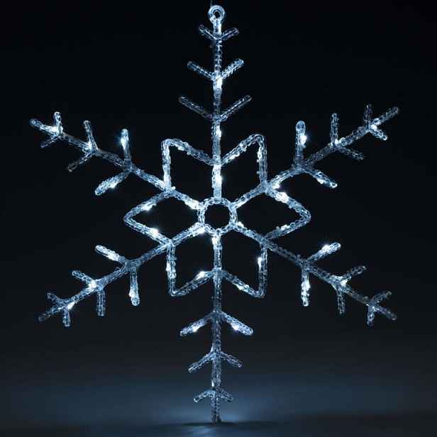 Nexos Vánoční Led dekorace, sněhová vločka, 42 Led, 55 cm