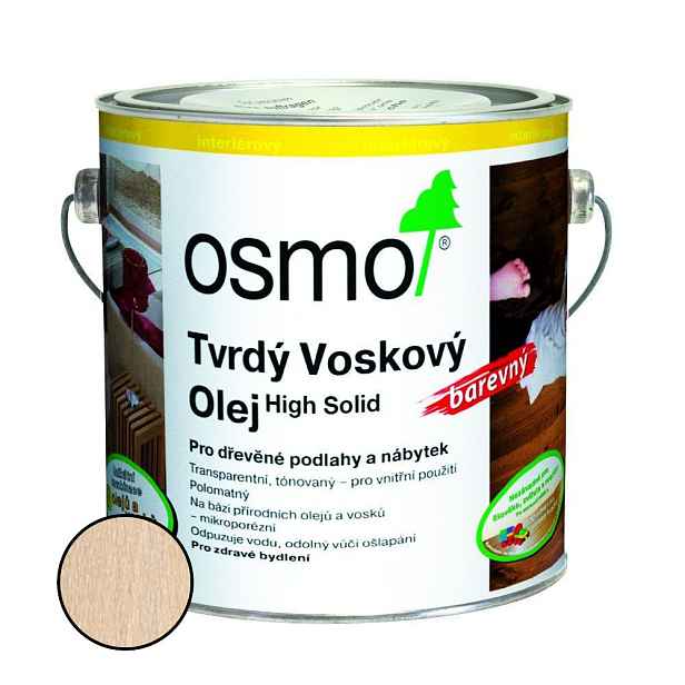 Olej tvrdý voskový Osmo 3040 bílý 2,5 l