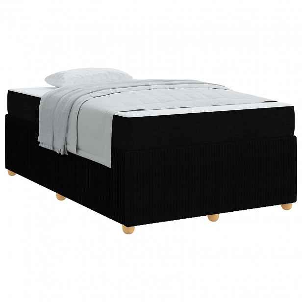 vidaXL Rám postele Černá 120 x 190 cm textil