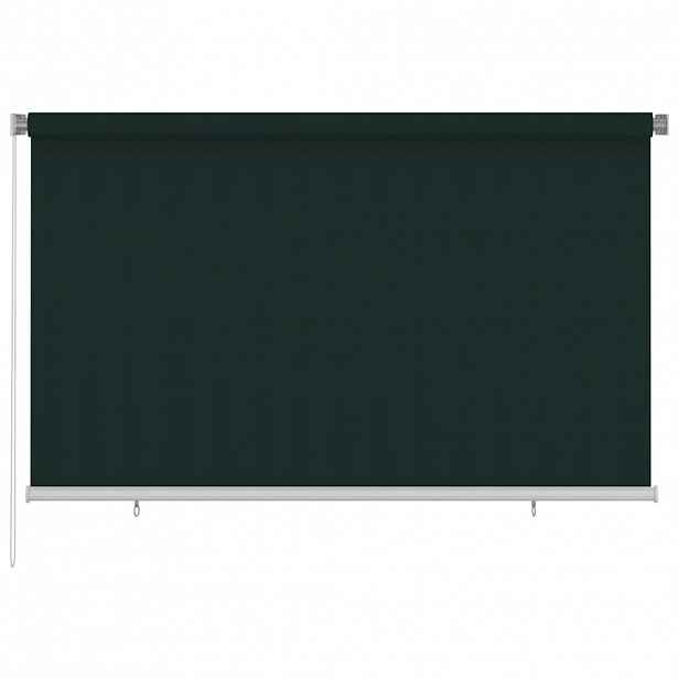 vidaXL Venkovní roleta 245 (Š) x 140 (V) cm tmavě zelená HDPE