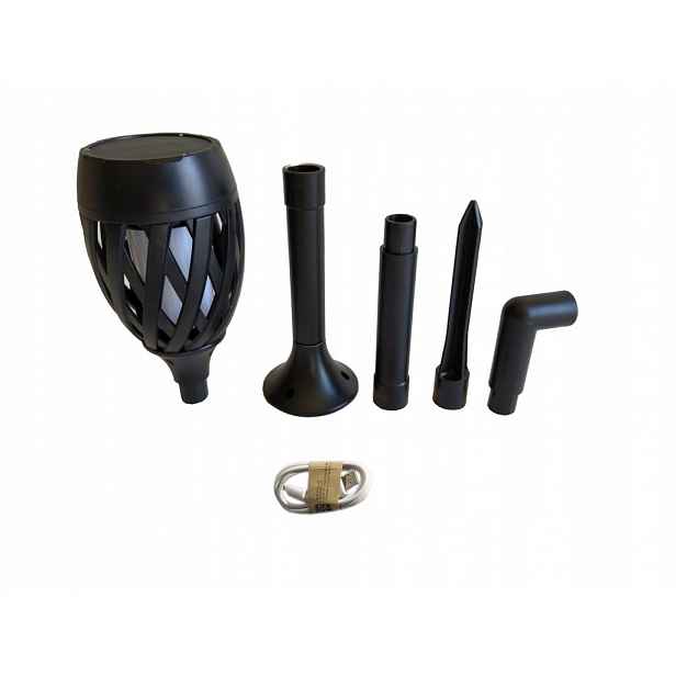 Zahradní Led Lampa Pochodeň Solar Usb Akumulátor