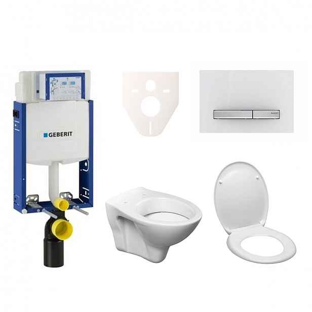 Závěsný set WC S-line + modul Geberit Kombifix s tlačítkem Sigma 50 (alpská bílá) 110.302.00.5 ND8