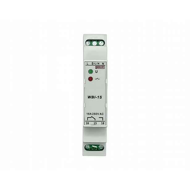 Bistabilní relé WBI-1S – univerzální ovládání, 16A, Din 1 modul