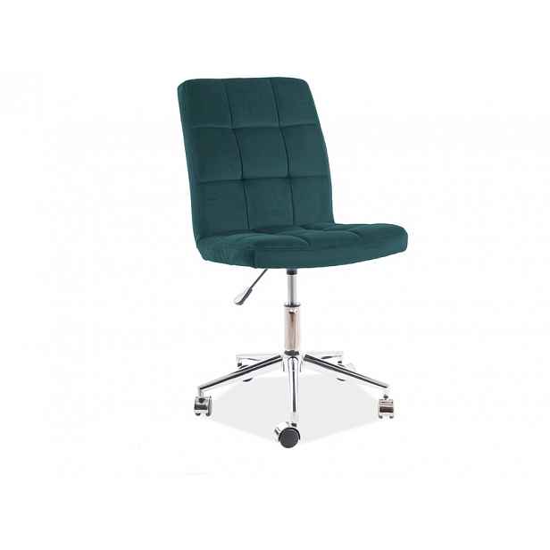 Tmavě zelené kancelářské křeslo Q-020 VELVET