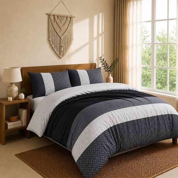 TOP Bavlněné povlečení Deluxe 140x200+70x90 Černá elegance