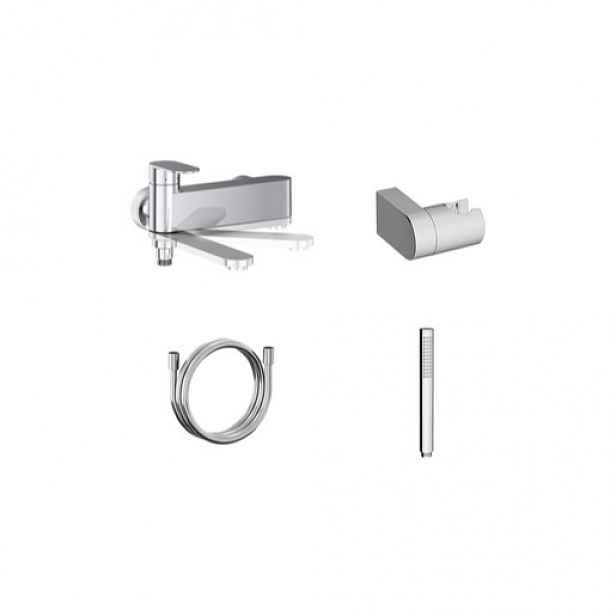 Vanová baterie Ravak Chrome II se sprchovým setem 150 mm chrom X07S119