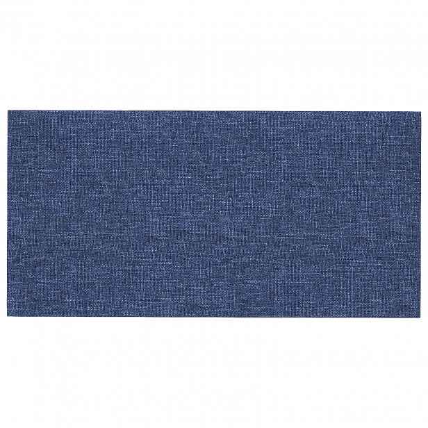 vidaXL Nástěnný čelník 12 ks 60 x 30 cm Modrá textil