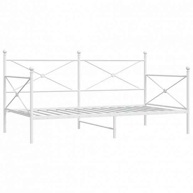vidaXL Válenda bez matrace Bílá 107x203 cm ocel