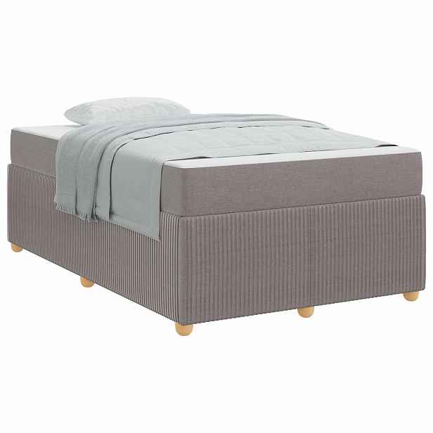 vidaXL Rám postele Taupe 120 x 190 cm textil