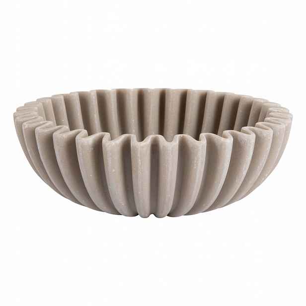 Dekorativní Mísa Plast Ø 20 CM Béžová 20X20X6,5 CM