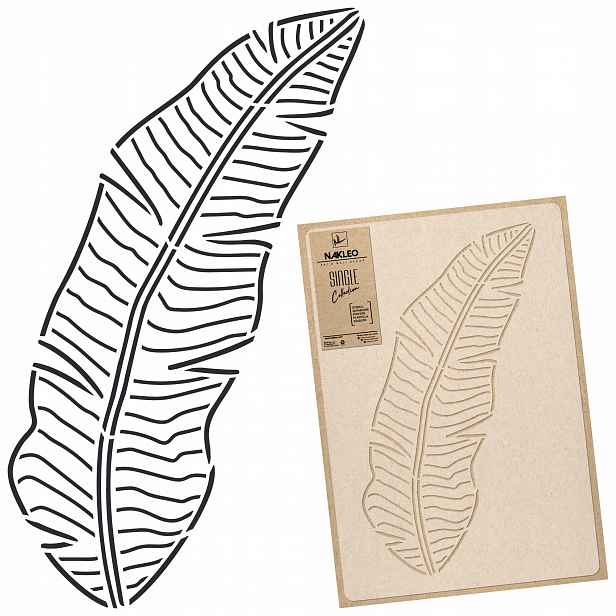 Malířská šablona Vícenásobná L 59x95cm Art Deco Rostlinný Banánový List