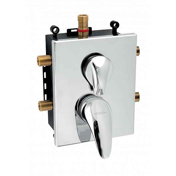 Novaservis Metalia 55 - Baterie pod omítku pro 3 spotřebiče s tělesem, chrom BOX55052RX,0