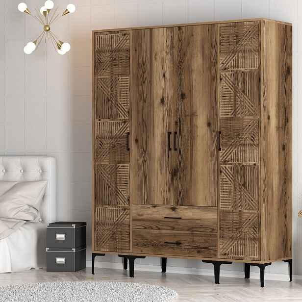 Šatní skříň Kumsal PTP - Walnut