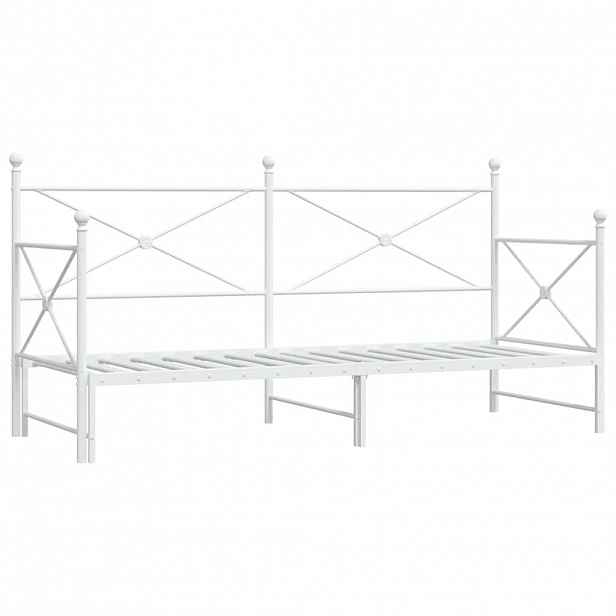 vidaXL Válenda se přistýlkou bez matrace Bílá 75 x 190 cm ocel