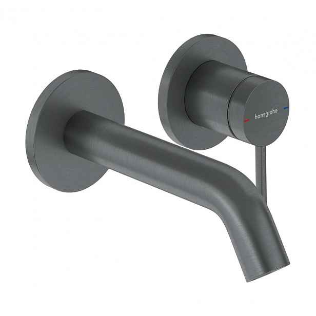 Hansgrohe Tecturis S - Umyvadlová baterie pod omítku, s výpustí, 2-otvorová instalace, EcoSmart+, kartáčovaný černý chrom 73350340